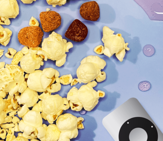 Netflix & Chill Bundle Popcorn spilled onto the counter table.