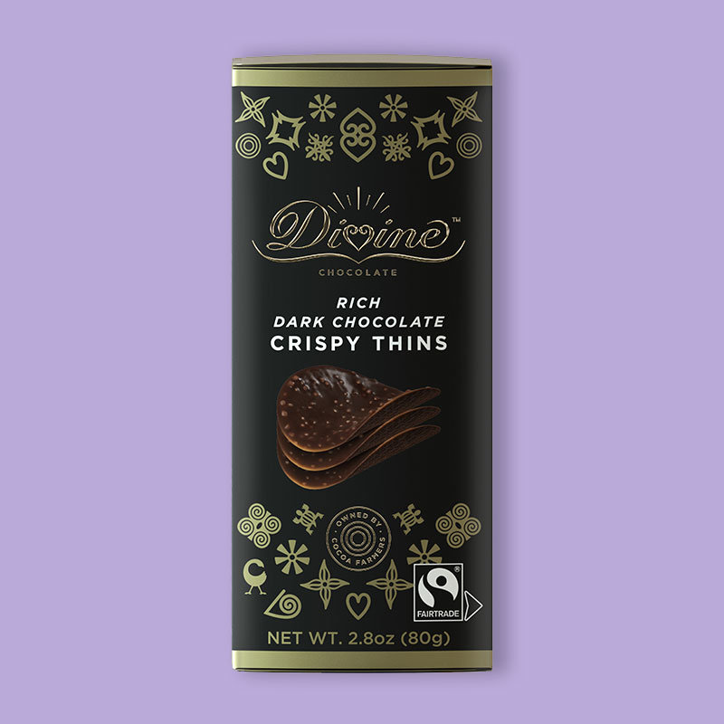 Divine Chocolate, Crispy Thins