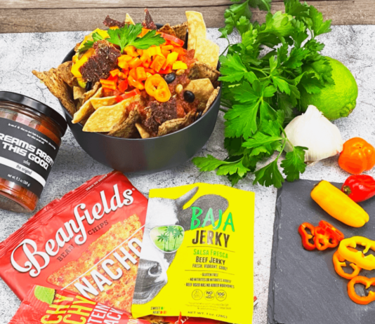 BYO Nacho Bundle Nacho Cheese with beef jerky and fresh veggies