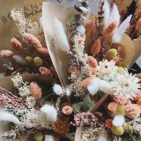 beautiful dry flower arrangement