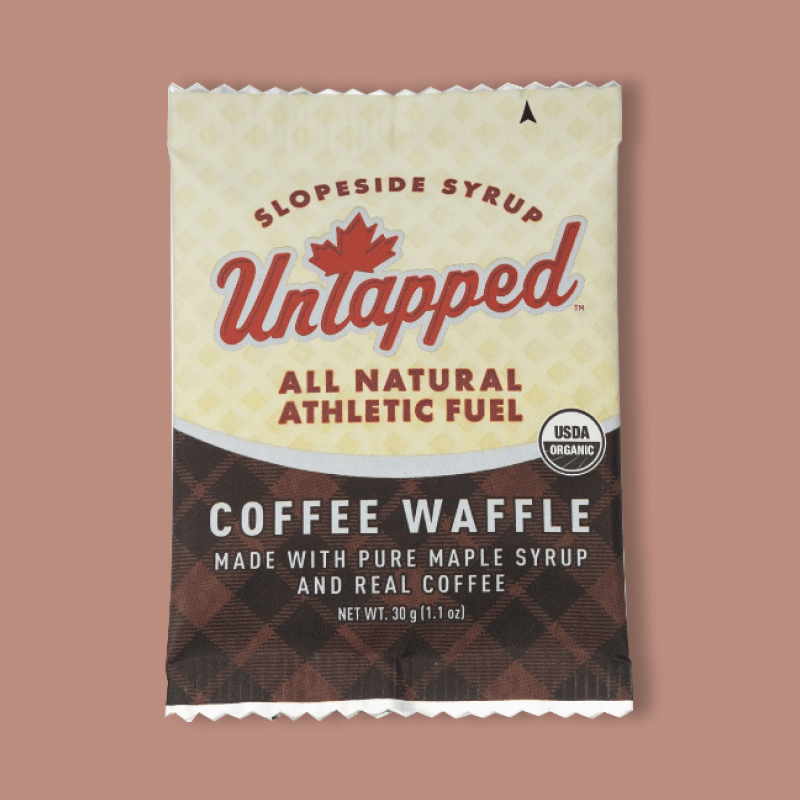Coffee Waffle from Slopeside Syrup, made with Pure Maple Syrup and Real Coffee. 