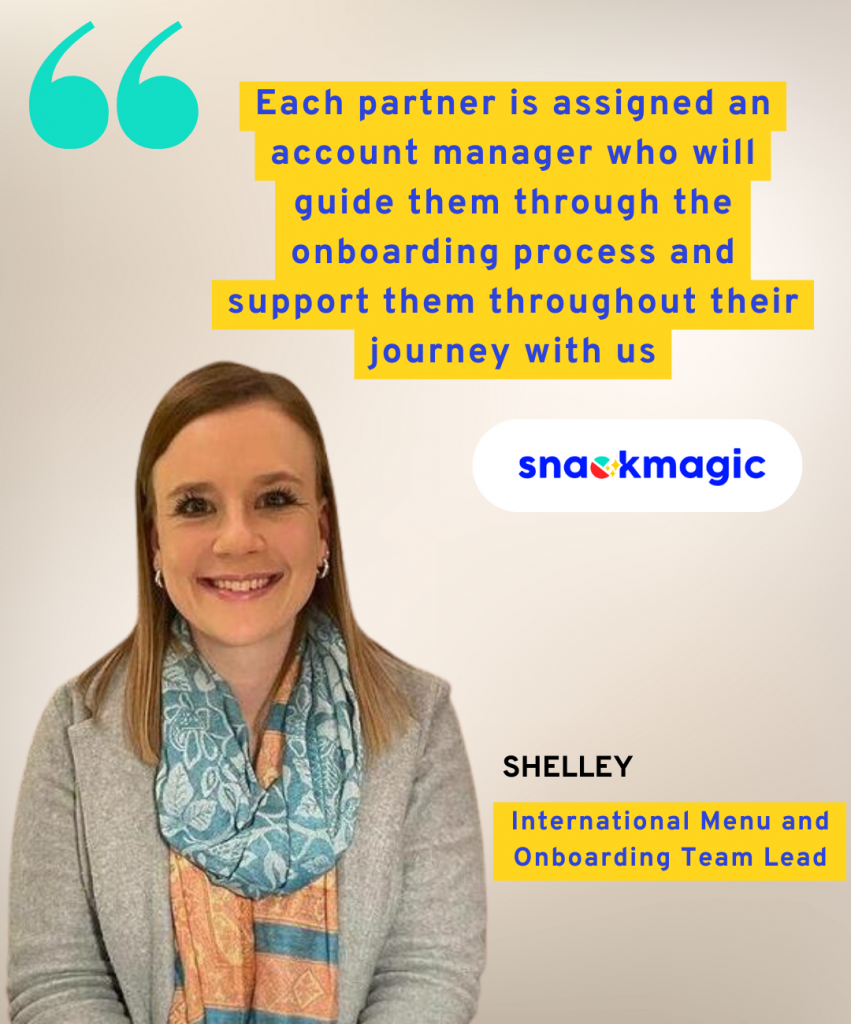 A headshot of our SnackMagic International Menu and Onboarding Team Lead, Shelley